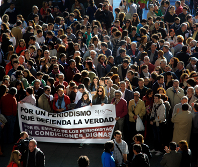 Concentración en Sevilla el 3 de mayo de 2012.